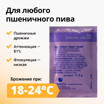 Дрожжи пивные SAFALE WB-06